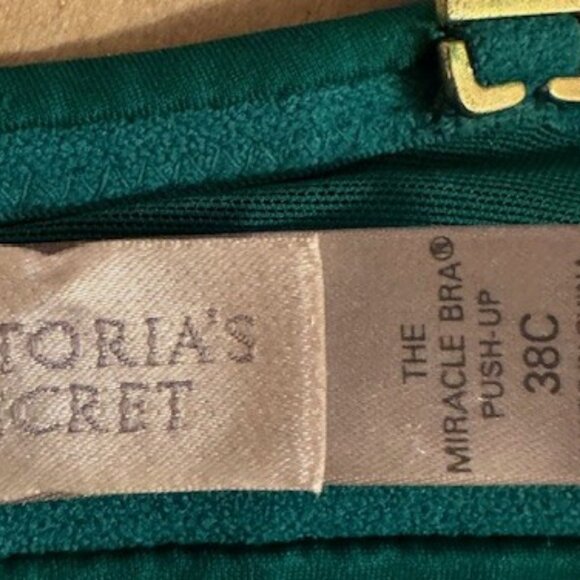 Victoria Secret Bra Gorgeous Emerald Green size 38C underwired - Picture 3 of 3